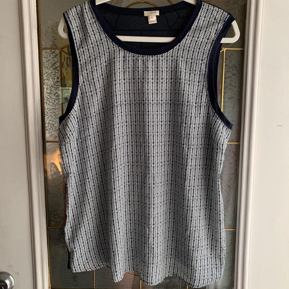 JCrew XL rayon/cotton tank blouse
